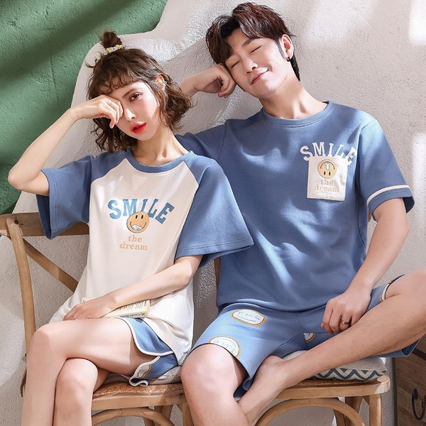 matching men women short-sleeved set japan and south korea featured knitted pajamas pajamas cotton cardigan pajama, Blue;red
matching men women short-sleeved set japan and south korea featured knitted pajamas pajamas cotton cardigan pajama, Blue;red
