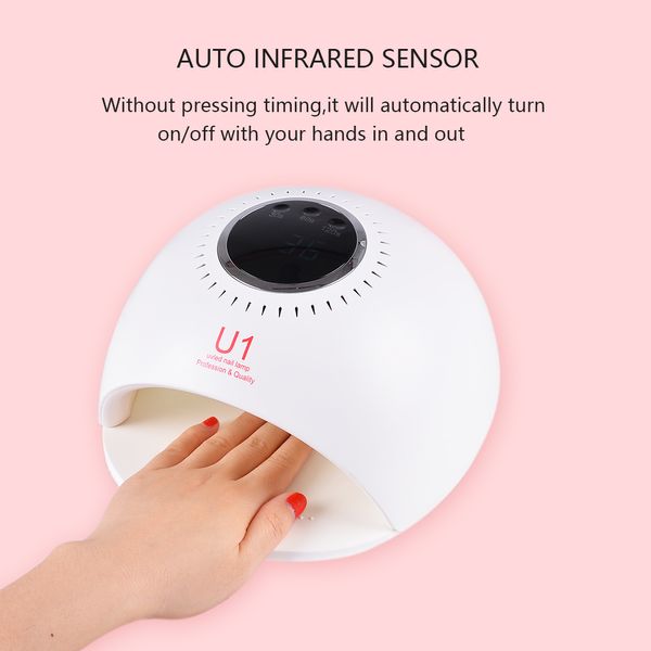 

u1 uv led nail dryer 84w gel polish curing lamp with bottom timer lcd display quick dry lamp for nails manicure tools st