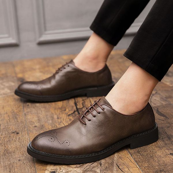 2019 formal shoes men pointed toe dress shoes leather men oxford carved brogue man fashion dress footwear large size 38-47, Black
2019 formal shoes men pointed toe dress shoes leather men oxford carved brogue man fashion dress footwear large size 38-47, Black