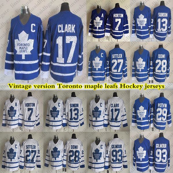 toronto maple leafs vintage version hockey jersey 17 clark 93 gilm0ur 13 sundin 7 horton 27 sittler 28 domi jerseys, Black;red
toronto maple leafs vintage version hockey jersey 17 clark 93 gilm0ur 13 sundin 7 horton 27 sittler 28 domi jerseys, Black;red