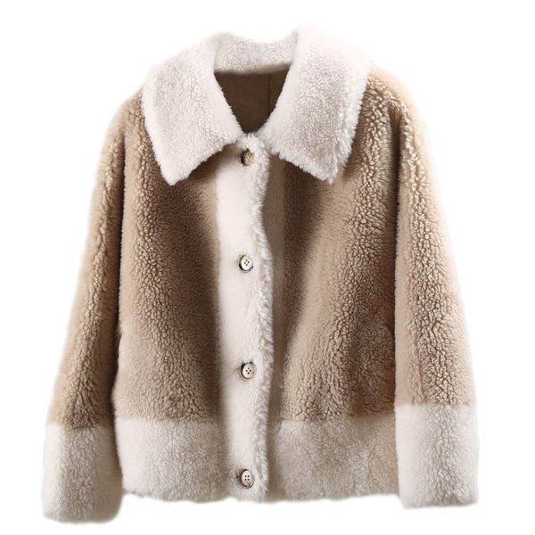 winter women real fur coat solid color 100% wool jackets female large grain sheep shearing composite fur parkas thick warm oute, Black
winter women real fur coat solid color 100% wool jackets female large grain sheep shearing composite fur parkas thick warm oute, Black