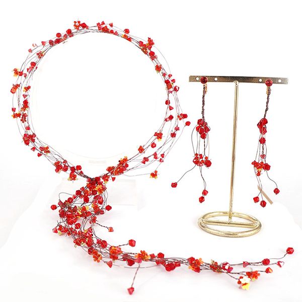 forseven women girl bridal bride wedding hair jewelry red crystal hairband drop earrings set ear clip headwear dress decorations, Slivery;golden
forseven women girl bridal bride wedding hair jewelry red crystal hairband drop earrings set ear clip headwear dress decorations, Slivery;golden