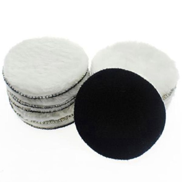 

promotion--10 pcs 125 mm car polishing pad 5 inch inch polish waxing pads wool polisher bonnet car paint care wool polishing pad