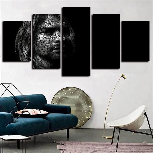 5 panels kurt cobain portrait poster artworks giclee canvas wall art for home decor abstract poster hd canvas print oil painting
5 panels kurt cobain portrait poster artworks giclee canvas wall art for home decor abstract poster hd canvas print oil painting