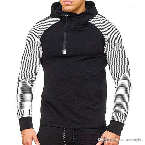 mens hoodies casual long sleeve males clothing stripe panelled mens designer hoodies fashhion slim big pocket, Black
mens hoodies casual long sleeve males clothing stripe panelled mens designer hoodies fashhion slim big pocket, Black