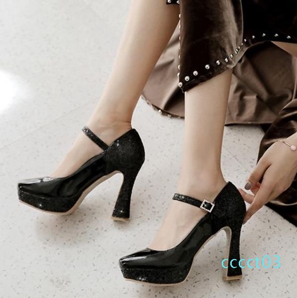big small size 32 33 to 40 41 42 43 gold silver sequined designer heels fashion thick high heels bridal wedding shoes, Black
big small size 32 33 to 40 41 42 43 gold silver sequined designer heels fashion thick high heels bridal wedding shoes, Black