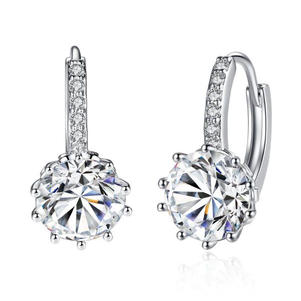 korean-style trendy earrings simple zircon ear clip multi-color europe and america blue danube ear stud, Silver
korean-style trendy earrings simple zircon ear clip multi-color europe and america blue danube ear stud, Silver