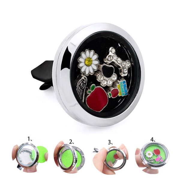 new 30mm 1pc stainless steel essential oil car diffuser floating locket car diffuser vent clip with 1pc pad 5pcs charms, Silver
new 30mm 1pc stainless steel essential oil car diffuser floating locket car diffuser vent clip with 1pc pad 5pcs charms, Silver