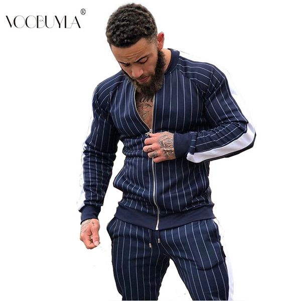 voobuyla new 2019 spring men running sets zipper jackets sport pants suit men's hiking tracksuits stripe quick dry sportwear, Black;blue
voobuyla new 2019 spring men running sets zipper jackets sport pants suit men's hiking tracksuits stripe quick dry sportwear, Black;blue