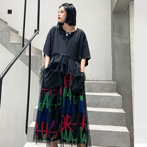 plus size women korean letter printed stitching cotton linen dress summer vintage long big size dresses loose casual dresses new, Black;gray
plus size women korean letter printed stitching cotton linen dress summer vintage long big size dresses loose casual dresses new, Black;gray