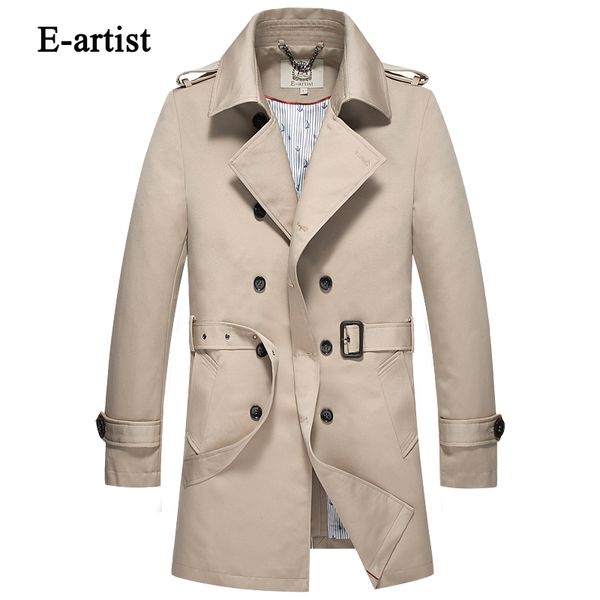 e-artist men's long double breasted trench coat with belt male slim fit business casual coats jackets outerwear overcoat f14, Tan;black
e-artist men's long double breasted trench coat with belt male slim fit business casual coats jackets outerwear overcoat f14, Tan;black