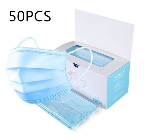 50 pcs disposable face mask 3-ply non-woven earloop blue safety sterile facemasks cleanroom anti microbial meltblown fabric
50 pcs disposable face mask 3-ply non-woven earloop blue safety sterile facemasks cleanroom anti microbial meltblown fabric