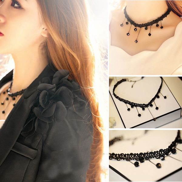 korean style lace chain drop pendant necklace artificial crystal tassel necklace jewelry for women girls m8694, Golden;silver
korean style lace chain drop pendant necklace artificial crystal tassel necklace jewelry for women girls m8694, Golden;silver