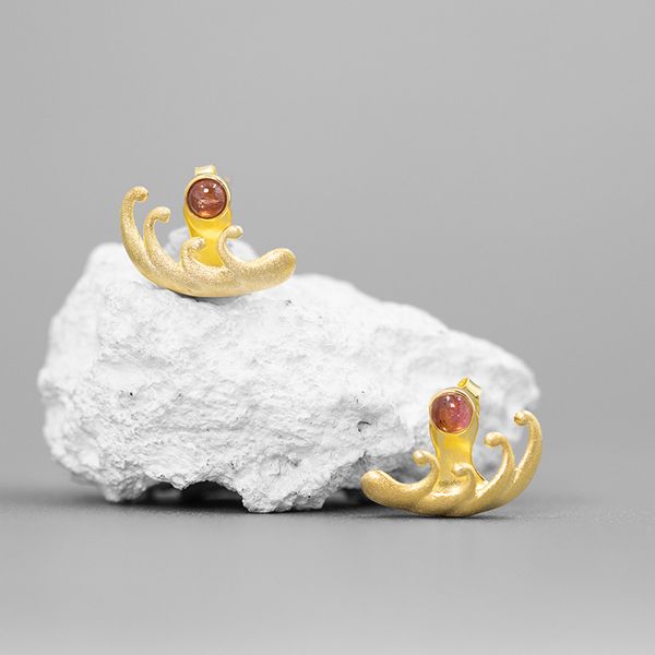 inature vintage pink tourmaline sea wave earrings for women stud earring brincos female fashion jewelry, Golden;silver
inature vintage pink tourmaline sea wave earrings for women stud earring brincos female fashion jewelry, Golden;silver