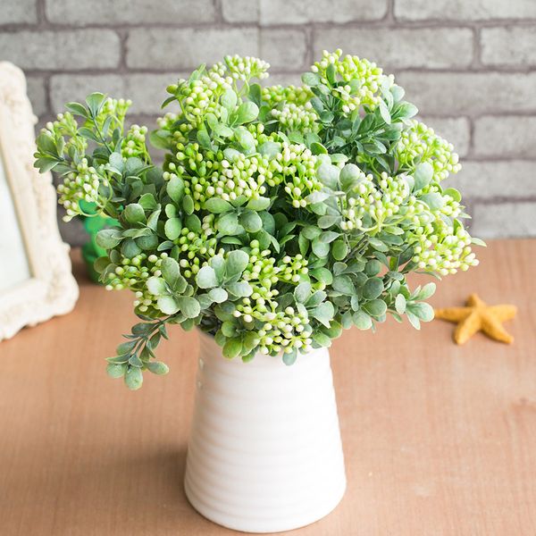 7 branches green artificial berry flowers bouquet artificial fruit plants mini leaf outdoor living room wedding decoration
7 branches green artificial berry flowers bouquet artificial fruit plants mini leaf outdoor living room wedding decoration