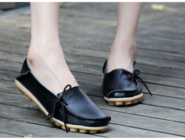 fashion new moccasins women flats woman loafers genuine leather female shoes slip on ballet bowtie women's shoe size 35-44, Black
fashion new moccasins women flats woman loafers genuine leather female shoes slip on ballet bowtie women's shoe size 35-44, Black