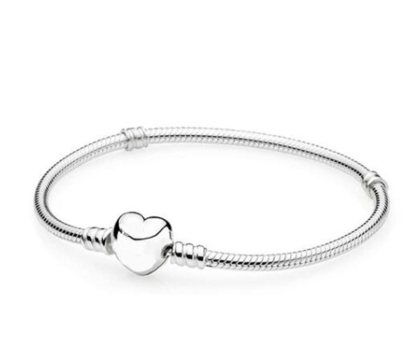 new original 925 sterling silver bracelet love heart clasp snake chain bracelet fit women bead charm diy fashion jewelry, Black
new original 925 sterling silver bracelet love heart clasp snake chain bracelet fit women bead charm diy fashion jewelry, Black