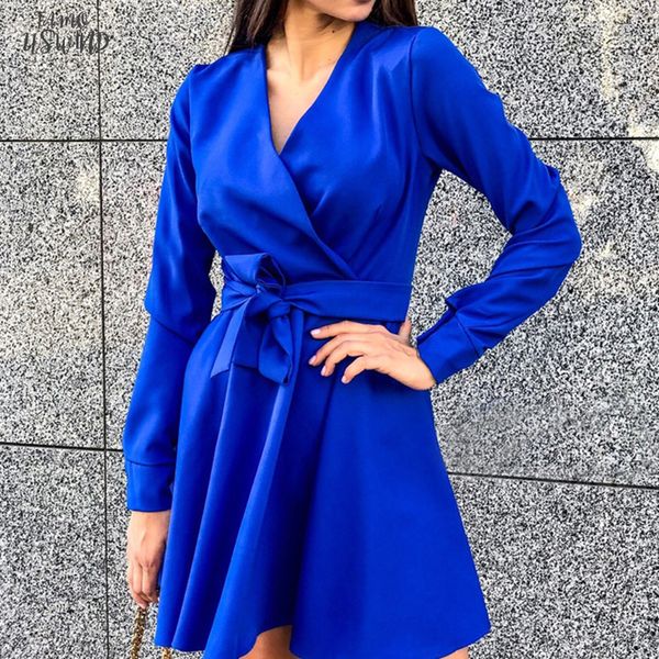 women sashes bow tie a line party dress ladies long sleeve v neck dress 2020 new fashion winter dress mini, Black;gray
women sashes bow tie a line party dress ladies long sleeve v neck dress 2020 new fashion winter dress mini, Black;gray