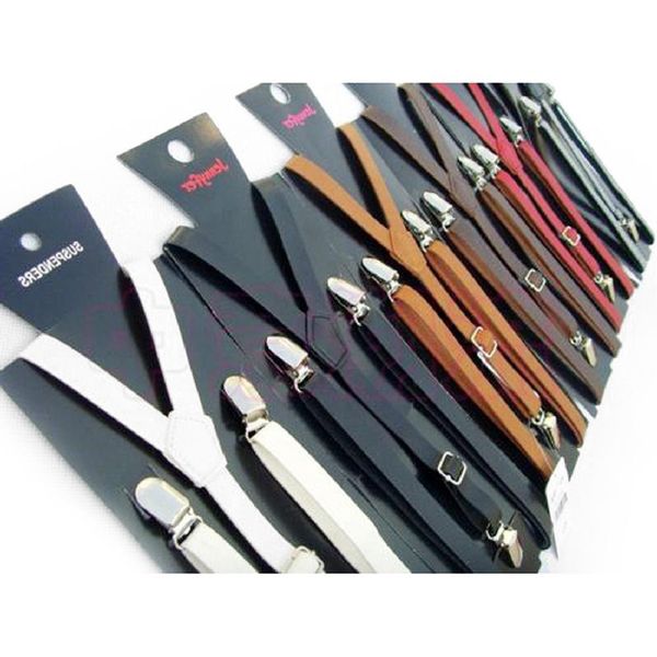 2017 1.3*110cm mens womens leather suspenders y-back retro braces clip-on 6 colors, Black;white
2017 1.3*110cm mens womens leather suspenders y-back retro braces clip-on 6 colors, Black;white