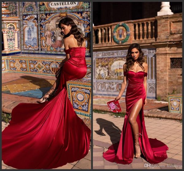 2019 new red evening gowns spaghetti sleeveless satin formal mermaid prom dresses abendkleid special occasion party gown, Black;red
2019 new red evening gowns spaghetti sleeveless satin formal mermaid prom dresses abendkleid special occasion party gown, Black;red