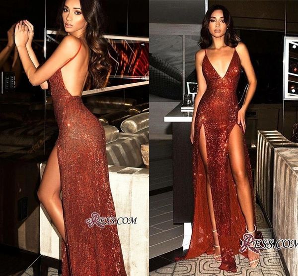 Dard Red 2019 Sexy Mermaid Deep V Neck Backless Prom Dresses High Split Sequined Evening Dresses Women Formal Party Gowns
Dard Red 2019 Sexy Mermaid Deep V Neck Backless Prom Dresses High Split Sequined Evening Dresses Women Formal Party Gowns
