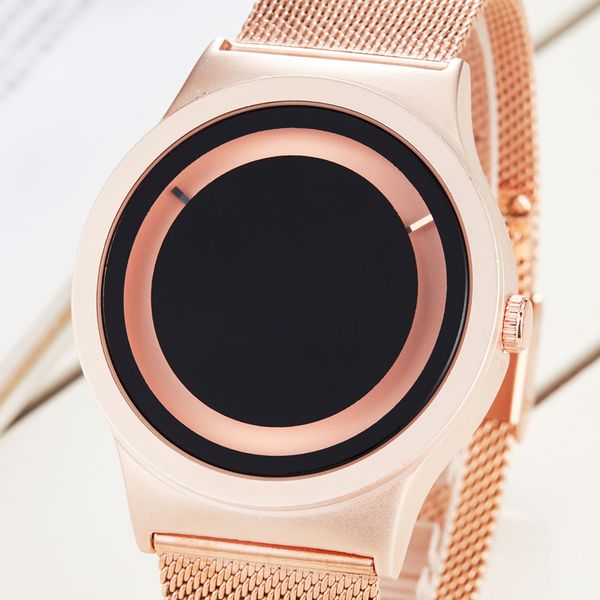 creative couple watch rose gold black watches men women unique turntable dial wristwatch casual sport steel male quartz clock, Slivery;brown 
creative couple watch rose gold black watches men women unique turntable dial wristwatch casual sport steel male quartz clock, Slivery;brown