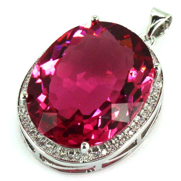 big gems 22x18mm created pink tourmaline, white cz shecrown ladies engagement silver pendant 25x20mm
big gems 22x18mm created pink tourmaline, white cz shecrown ladies engagement silver pendant 25x20mm