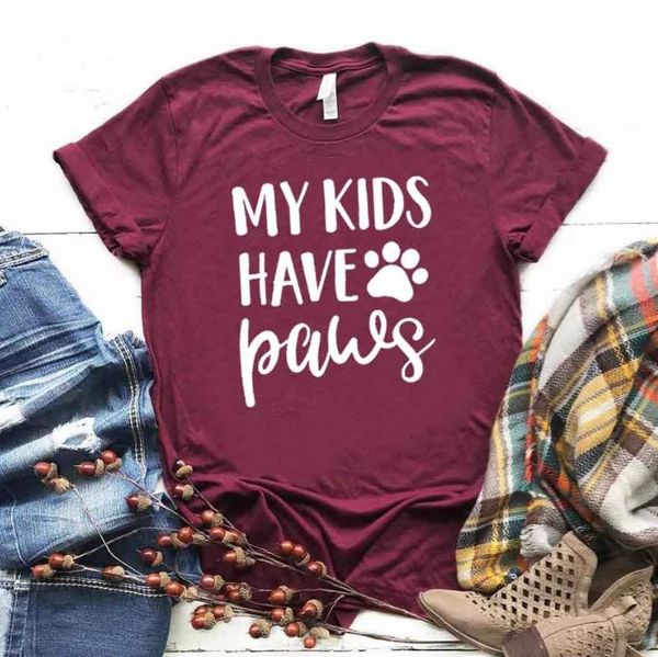 my kids have paws print women tshirt cotton casual funny t shirt for lady girl tee hipster, White
my kids have paws print women tshirt cotton casual funny t shirt for lady girl tee hipster, White