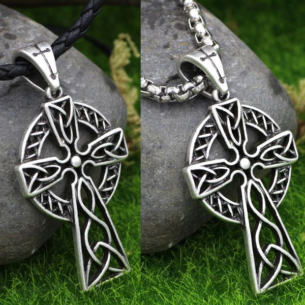 2 colors nordic mythology retro exquisite cross pendant necklace accessories long leather rope lattice chain jewelry wholesale, Silver
2 colors nordic mythology retro exquisite cross pendant necklace accessories long leather rope lattice chain jewelry wholesale, Silver