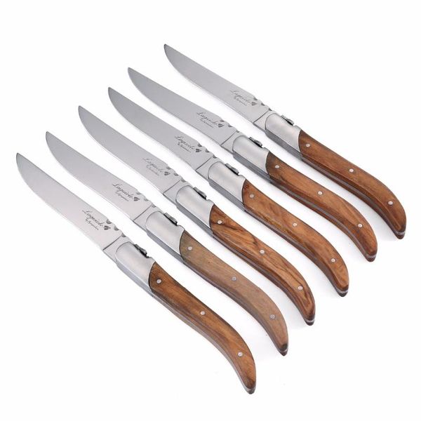 2/4/6/8/10pcs style dinner knives wooden dinnerware cutlery 8.25'' rose wood handle steak knife restaurant flatware set
2/4/6/8/10pcs style dinner knives wooden dinnerware cutlery 8.25'' rose wood handle steak knife restaurant flatware set