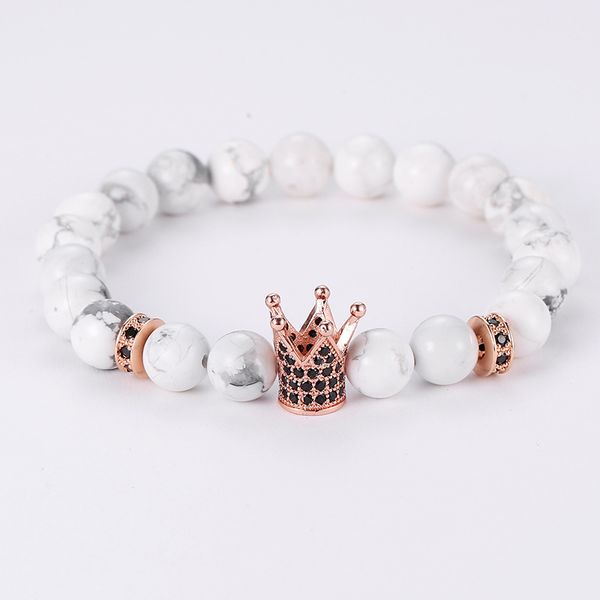 new simple micro inset crown single loop elastic white pine stone bead bracelet bangle fashion party jewelry gift for women, Black
new simple micro inset crown single loop elastic white pine stone bead bracelet bangle fashion party jewelry gift for women, Black