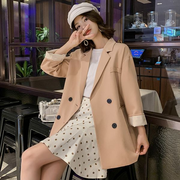 spring new korean version of sweet suit womens fashion loose-fit solid color casual-style small suit jacket womens, White;black
spring new korean version of sweet suit womens fashion loose-fit solid color casual-style small suit jacket womens, White;black