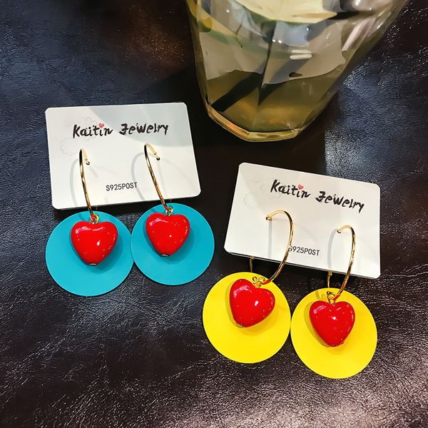 2019 new japanese and korean original design new earrings female simple red love crystal fashion earrings ins girl heart, Silver
2019 new japanese and korean original design new earrings female simple red love crystal fashion earrings ins girl heart, Silver