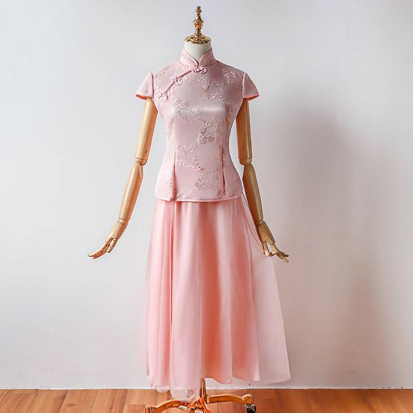 s-xxl fashion short sleeve embroidery vintage modern traditional satin pink chinese dress qipao cheongsam chinese wedding dress, Red
s-xxl fashion short sleeve embroidery vintage modern traditional satin pink chinese dress qipao cheongsam chinese wedding dress, Red