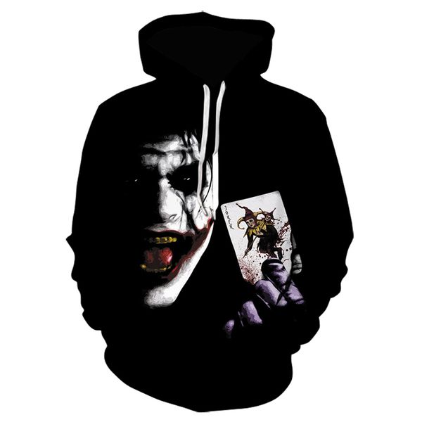men's hoodies & sweatshirts 2021 the poker clown 3d print men women autumn and winter casual fashion hip hop trend, Black
men's hoodies & sweatshirts 2021 the poker clown 3d print men women autumn and winter casual fashion hip hop trend, Black