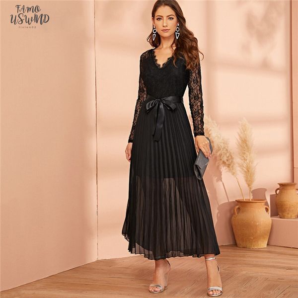 black lace panel plisse hem belted pleated sheer women autumn v neck fit and flare high waist party long dresses, Black;gray
black lace panel plisse hem belted pleated sheer women autumn v neck fit and flare high waist party long dresses, Black;gray