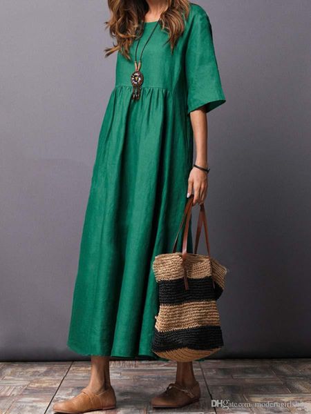 summer dress new long skirt, europe and america loose big code fashion cotton hemp short sleeve dress, Black;gray
summer dress new long skirt, europe and america loose big code fashion cotton hemp short sleeve dress, Black;gray