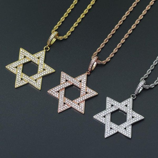 cross-border david star pendant copper inlaid zircon six-point star hip hop necklace wholesale, Silver
cross-border david star pendant copper inlaid zircon six-point star hip hop necklace wholesale, Silver