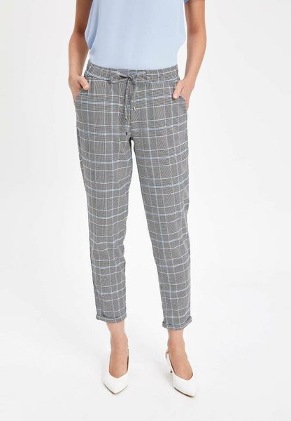 defacto fashion ladies plaid trousers women spring autumn long pants casual pants loose drawstring office trousers i4364az19sp, Black;white
defacto fashion ladies plaid trousers women spring autumn long pants casual pants loose drawstring office trousers i4364az19sp, Black;white