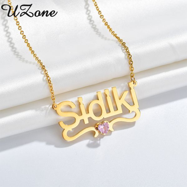 uzone rhinestone nameplate necklace cz stainless steel personalized name necklaces for women girl birthday gifts wholesale, Silver
uzone rhinestone nameplate necklace cz stainless steel personalized name necklaces for women girl birthday gifts wholesale, Silver