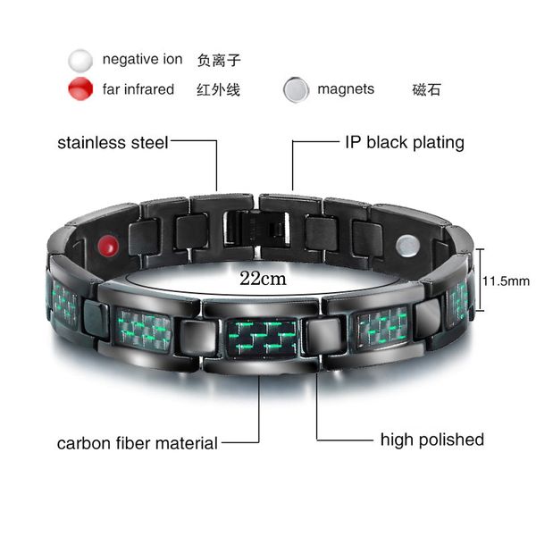 gu-80 blue carbon fiber mens health energy 3 in 1 bracelet bangle twisted bracelet stainless steel women power therapy magnet, Black
gu-80 blue carbon fiber mens health energy 3 in 1 bracelet bangle twisted bracelet stainless steel women power therapy magnet, Black