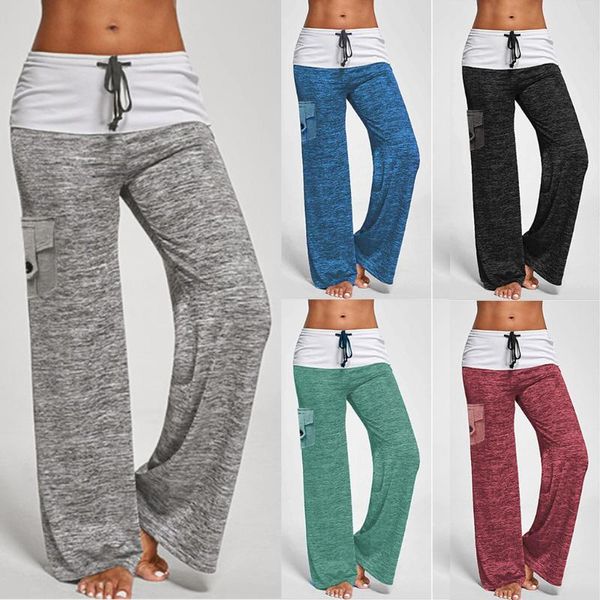 women loose pants casual solid drawstring wide leg pants female plus size fashion long trousers sweatpants pajama, Black;white 
women loose pants casual solid drawstring wide leg pants female plus size fashion long trousers sweatpants pajama, Black;white