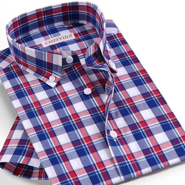 men's summer short sleeve plaid checkered shirt pocket-less design casual button-down collar standard 100% cotton gingham shirts, White;black
men's summer short sleeve plaid checkered shirt pocket-less design casual button-down collar standard 100% cotton gingham shirts, White;black