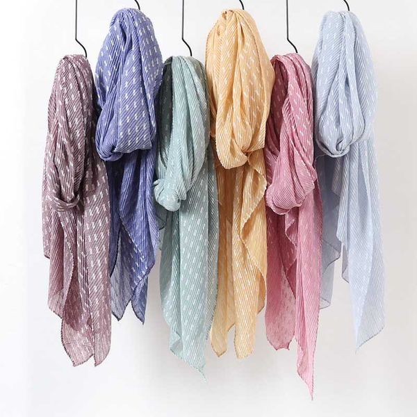 one piece new solid plain dots hijab scarf cotton crinkle shawl head wraps soft long muslim plain scarves, Blue;gray
one piece new solid plain dots hijab scarf cotton crinkle shawl head wraps soft long muslim plain scarves, Blue;gray