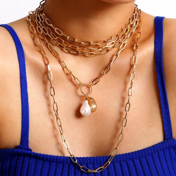 gothic layered imitation pearl pendant choker necklace collares punk coin long chain necklace for women fashion jewelry, Silver
gothic layered imitation pearl pendant choker necklace collares punk coin long chain necklace for women fashion jewelry, Silver