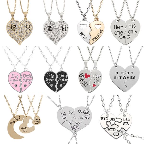 2 or 3 friend necklace sets for women friendship stitching letters pendant heart-shaped necklace ladies metal gift, Silver
2 or 3 friend necklace sets for women friendship stitching letters pendant heart-shaped necklace ladies metal gift, Silver