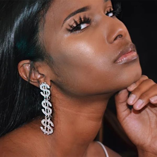 new design us dollar earring jewelry crystal drop dangle earrings for women luxury money sign $ rhinestone earrings accessories, Silver
new design us dollar earring jewelry crystal drop dangle earrings for women luxury money sign $ rhinestone earrings accessories, Silver