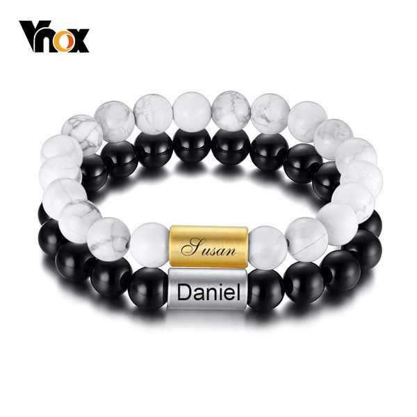 vnox настройка имя браслет для couple женщины мужчины personalize нержавеющей стали шарм природный камень бисер браслет значимые подарок, Black
vnox настройка имя браслет для couple женщины мужчины personalize нержавеющей стали шарм природный камень бисер браслет значимые подарок, Black