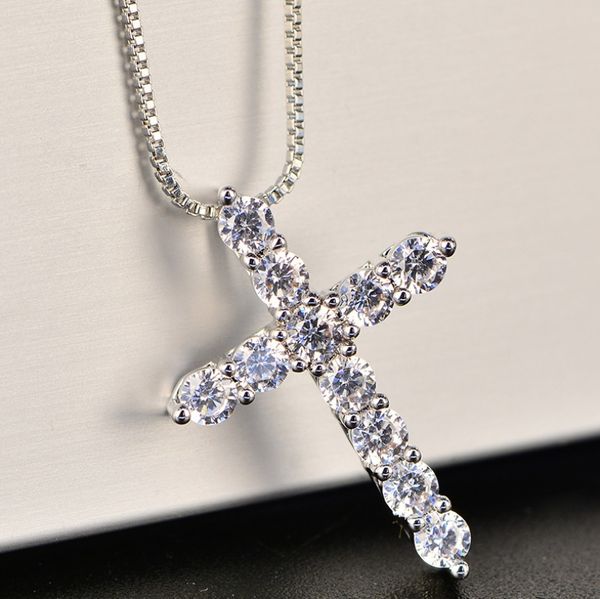 lucky female cross crystal pendants silver chain necklaces 5a shiny zirconia choker necklaces fashion jewelry gifts for women
lucky female cross crystal pendants silver chain necklaces 5a shiny zirconia choker necklaces fashion jewelry gifts for women