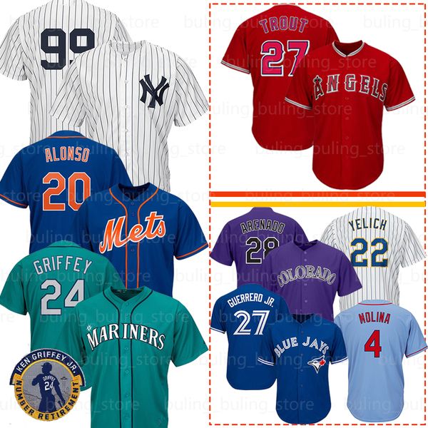 Angels 27 Mike Trout jersey Guerrero Jr 20 Pete Alonso 22 Christian Yelich 99 Aaron Judge 24 Ken Griffey Jr. Molina Arenado Jersey
Angels 27 Mike Trout jersey Guerrero Jr 20 Pete Alonso 22 Christian Yelich 99 Aaron Judge 24 Ken Griffey Jr. Molina Arenado Jersey